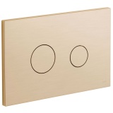 Cutout image of Vado Brushed Gold Round Dual Flush Plate